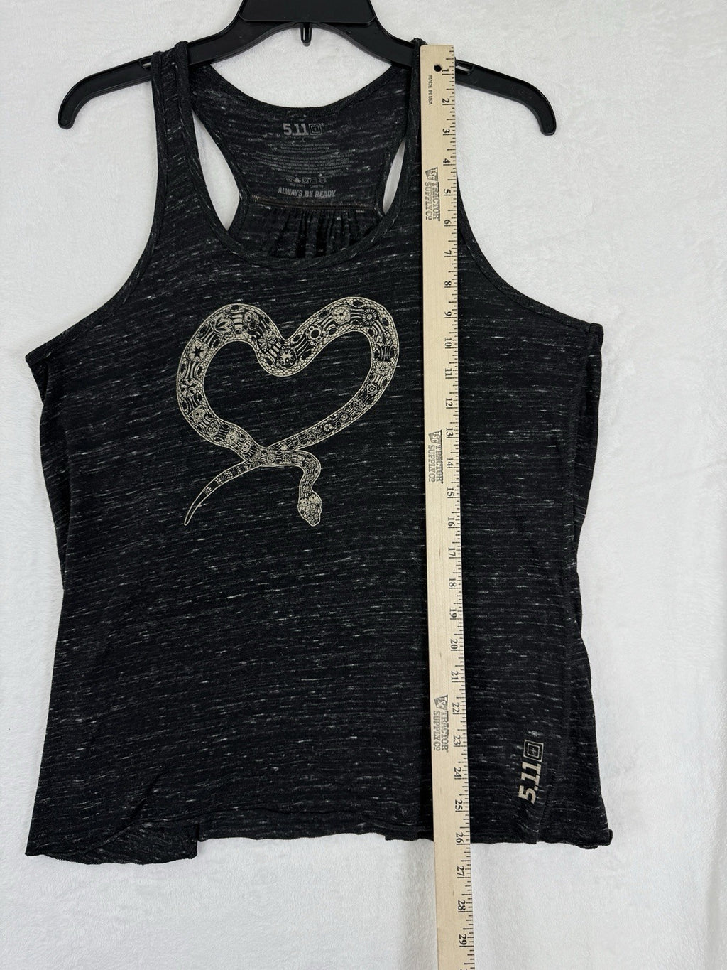 5.11 Tactical Top Womens Large Gray Snake Sleeveless Don’t Tread On Me