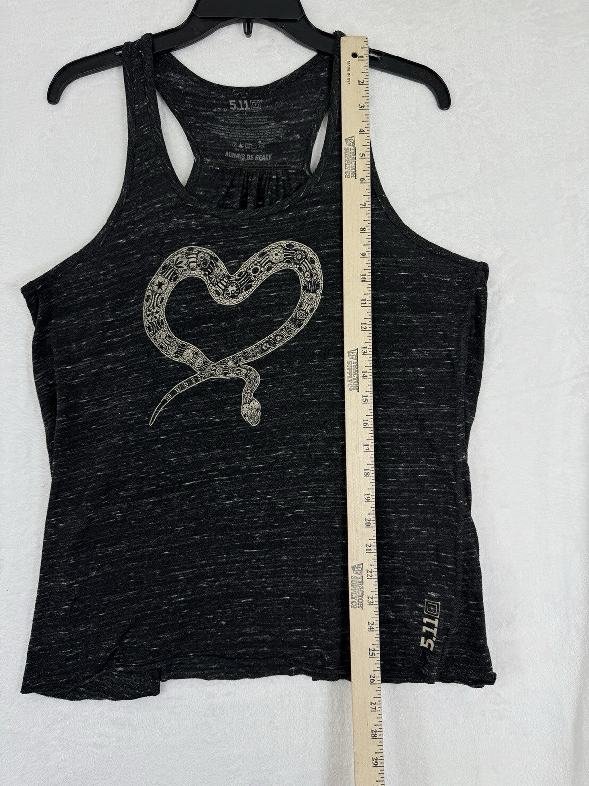 5.11 Tactical Top Womens Large Gray Snake Sleeveless Don’t Tread On Me