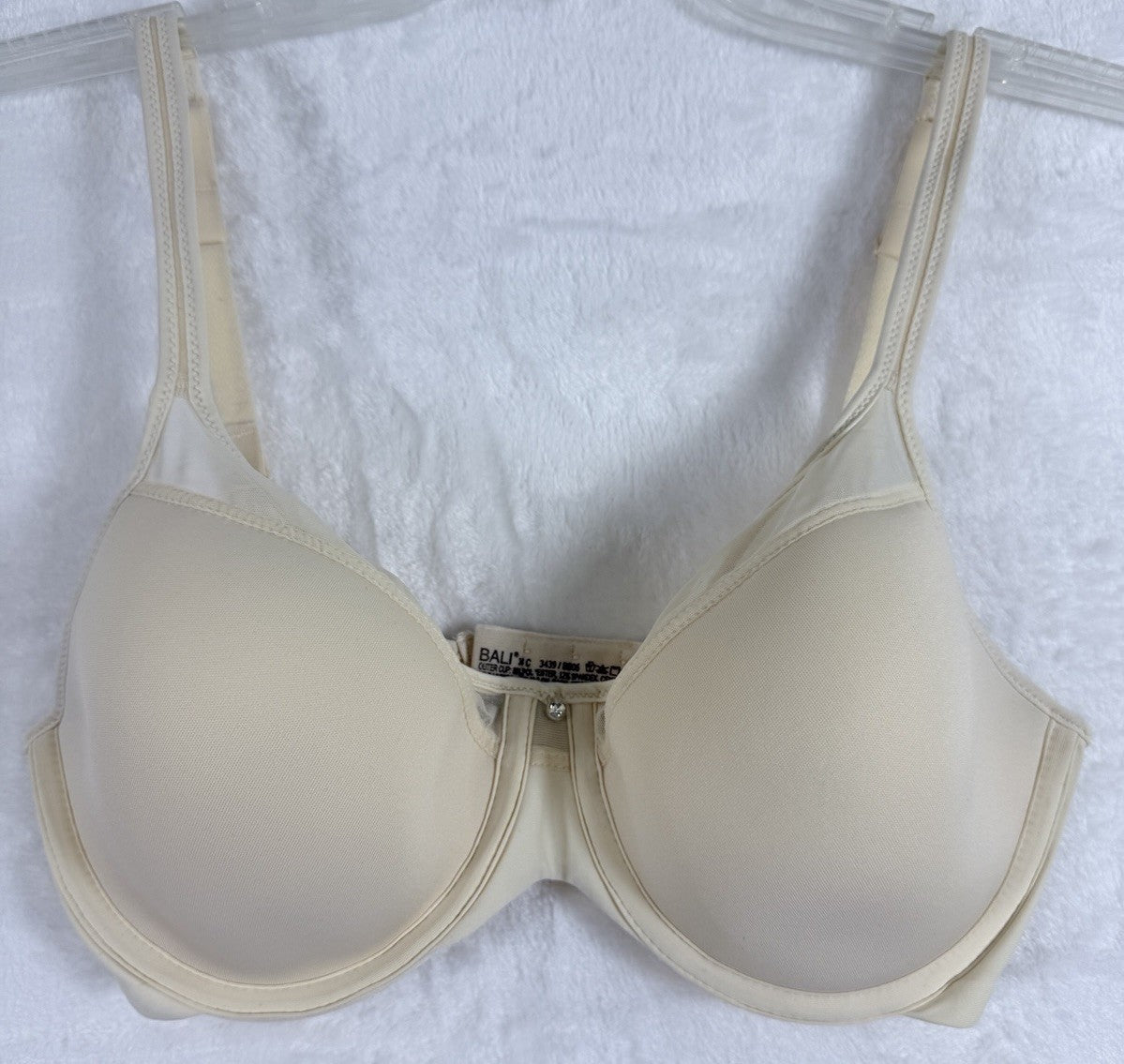 Bali Bra 34C 3439 One Smooth U Cream Yellow Womens
