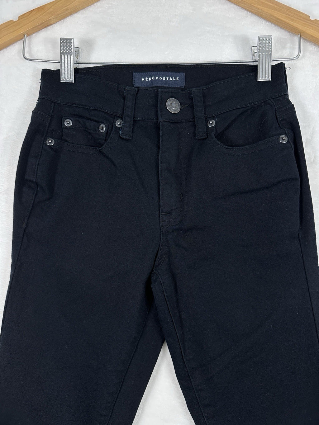 Aeropostale 00 Super High Rise Jegging Black Jeans  Womens