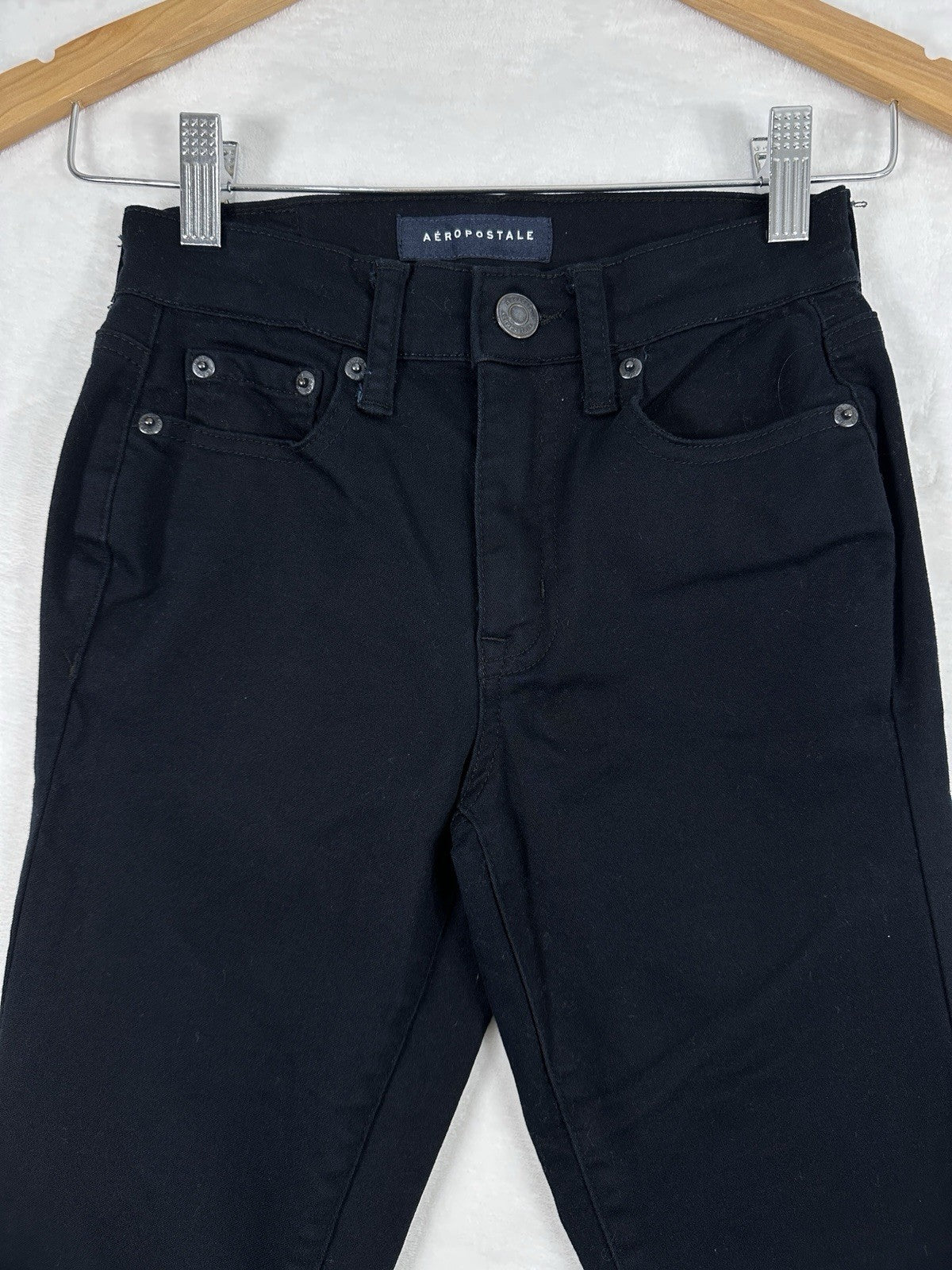 Aeropostale 00 Super High Rise Jegging Black Jeans  Womens