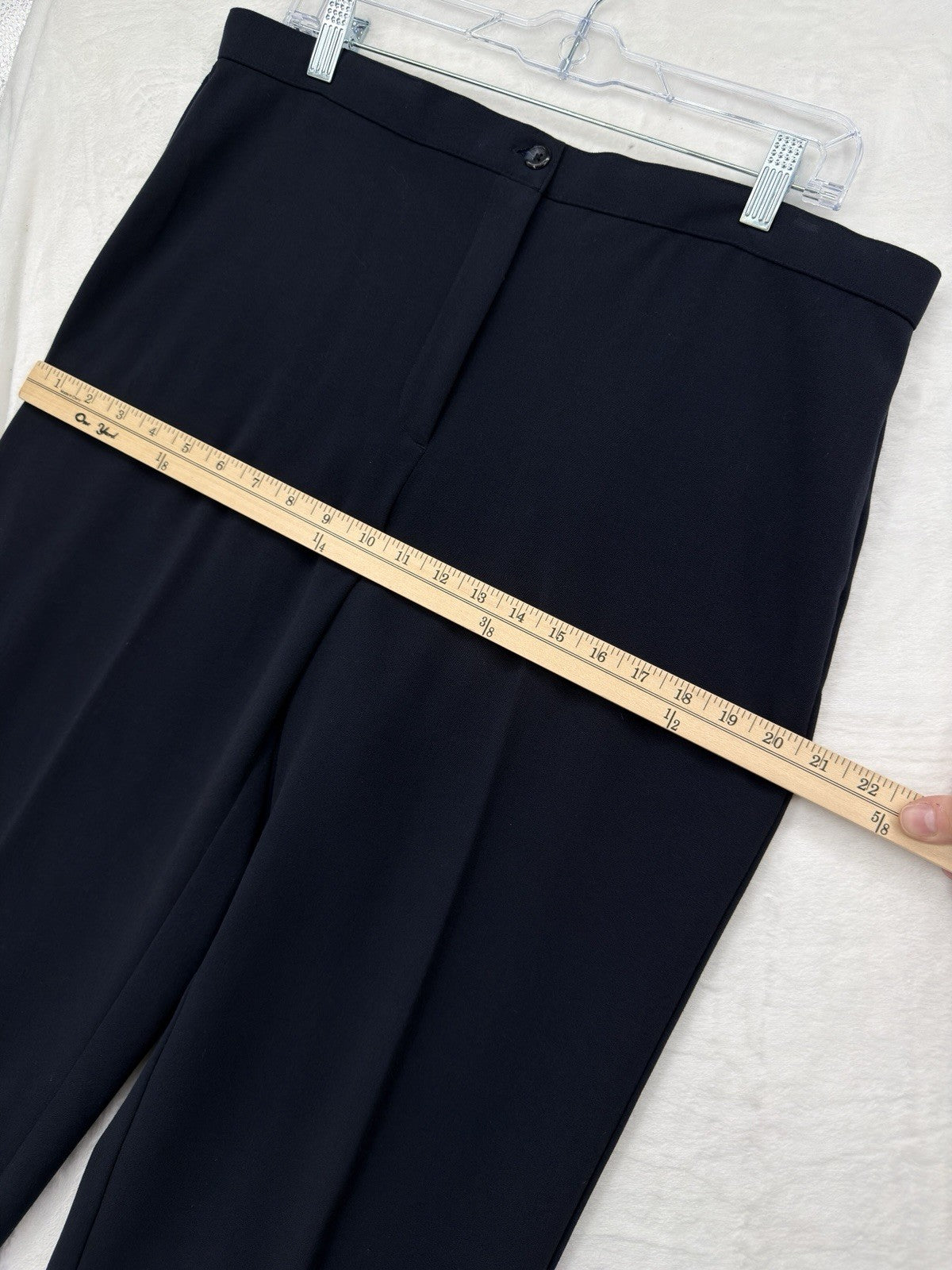 Briggs New York Pants 14 Short Navy Blue Straight Leg Womens 14S