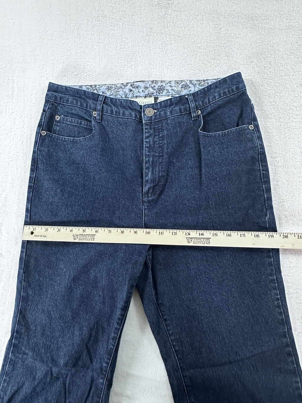 Appleseeds Jeans 12 Boot Cut Womens Dark Blue Denim Stretch