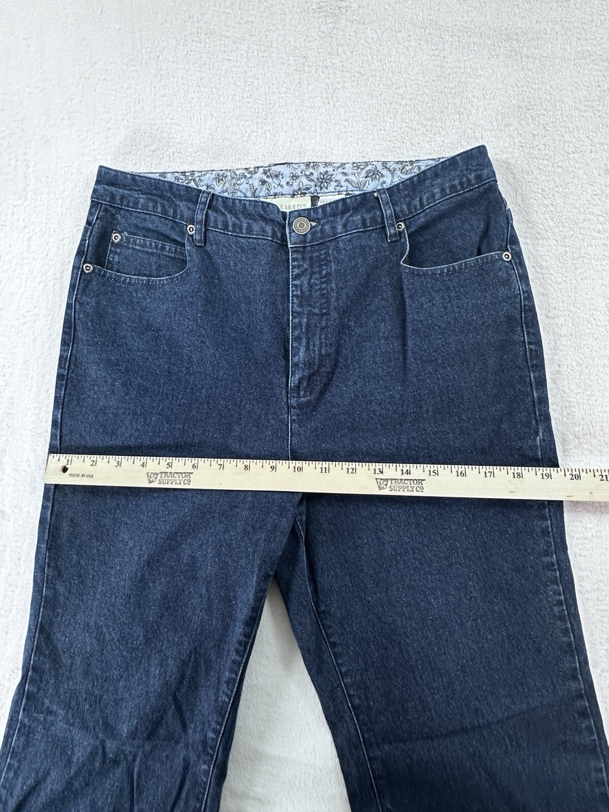 Appleseeds Jeans 12 Boot Cut Womens Dark Blue Denim Stretch