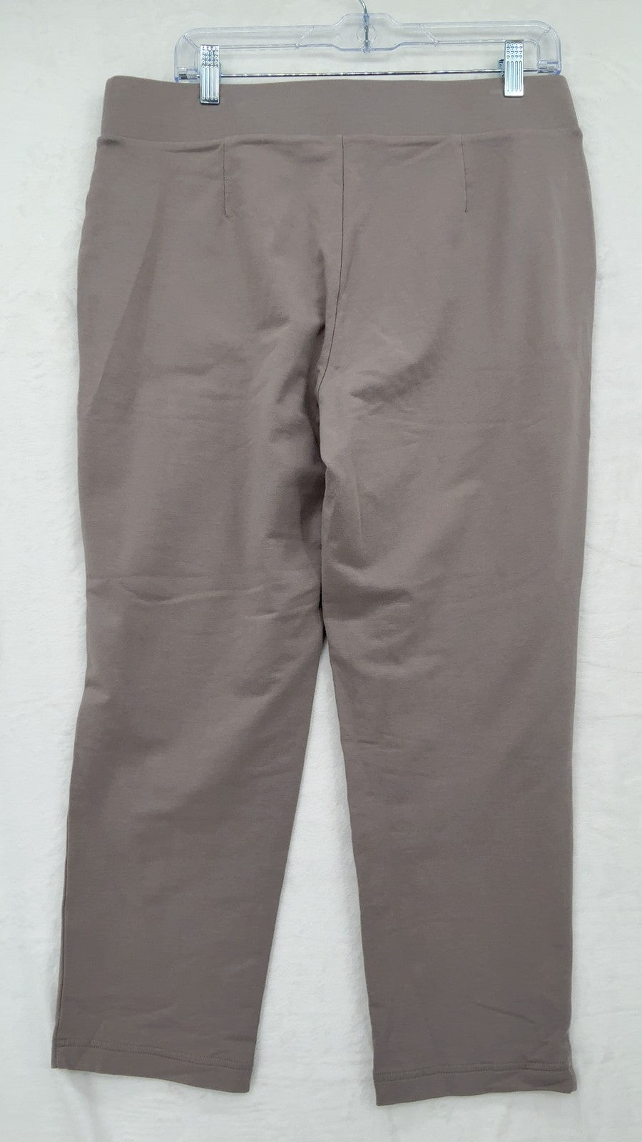 J Jill Affinity French Terry Slim Crop Pants Medium Womens Taupe Pull On Pure