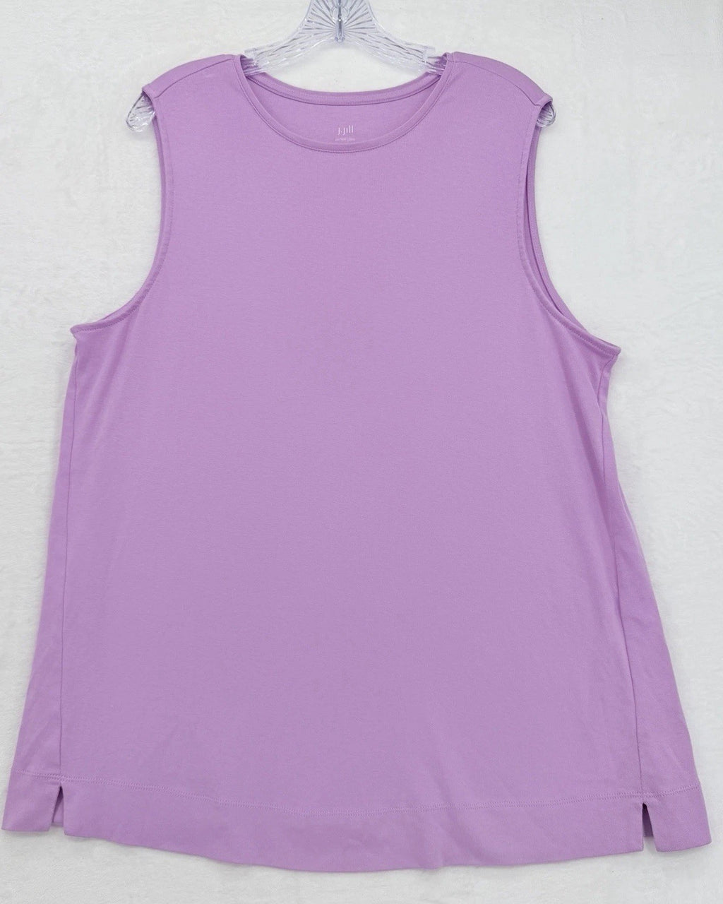 J Jill XL Top Forward Seam Tank Large Purple Tee Sleeveless Perfect Pima Cotton