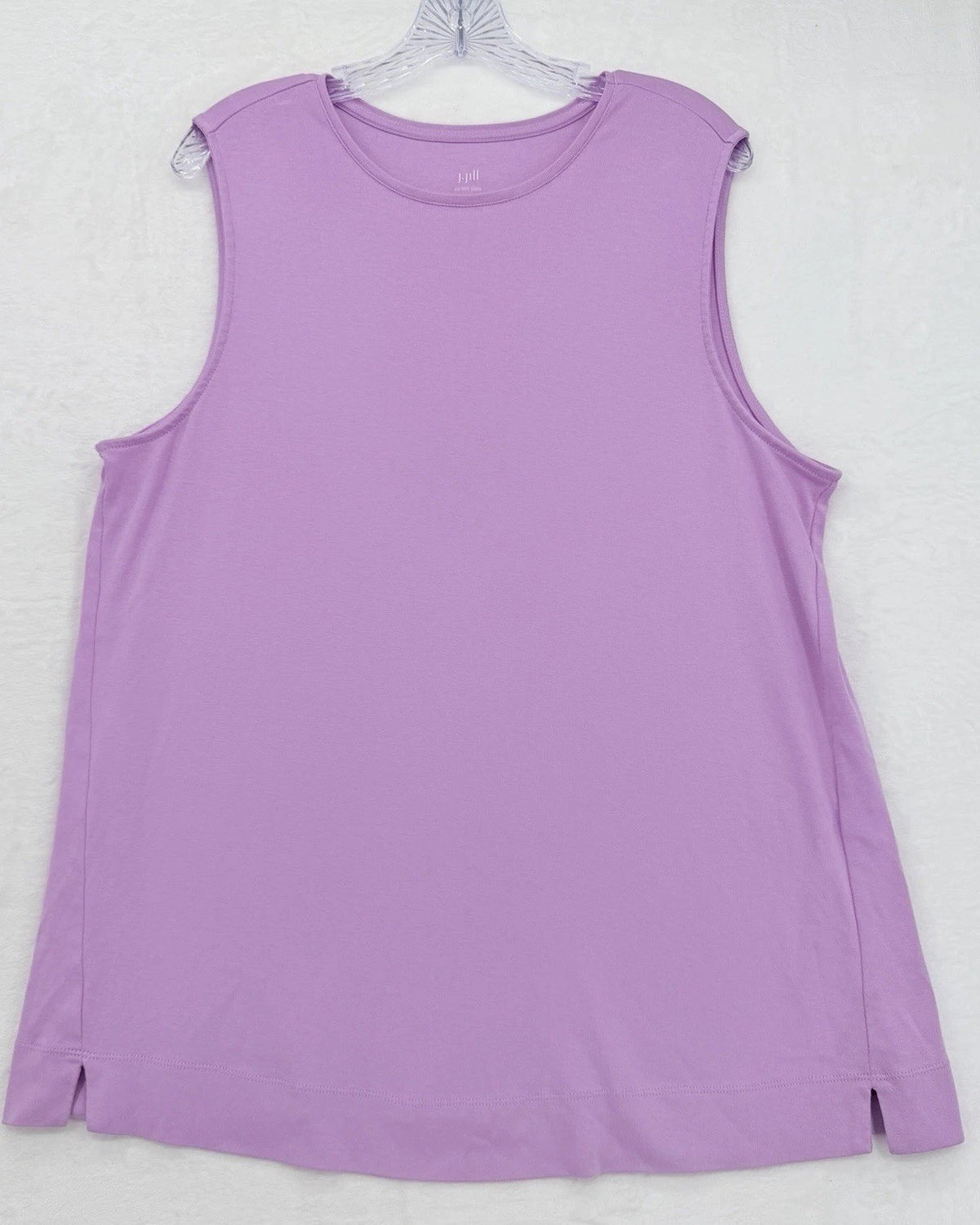 J Jill XL Top Forward Seam Tank Large Purple Tee Sleeveless Perfect Pima Cotton