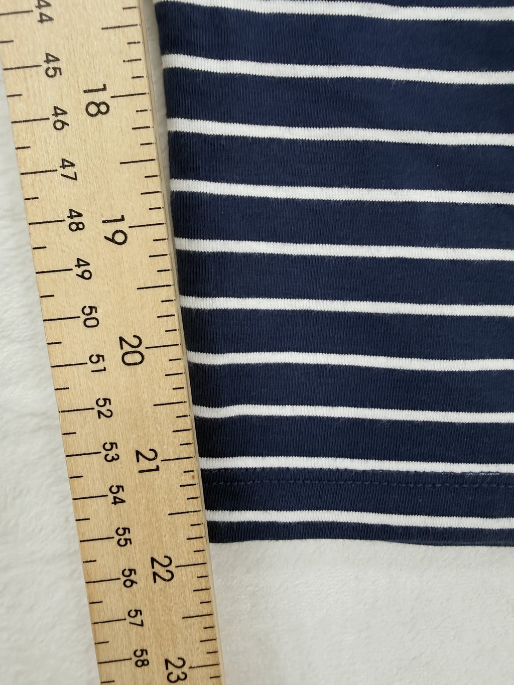 J Crew Cropped Leggings Small Womens Navy White Stripe Cotton Blend Knit