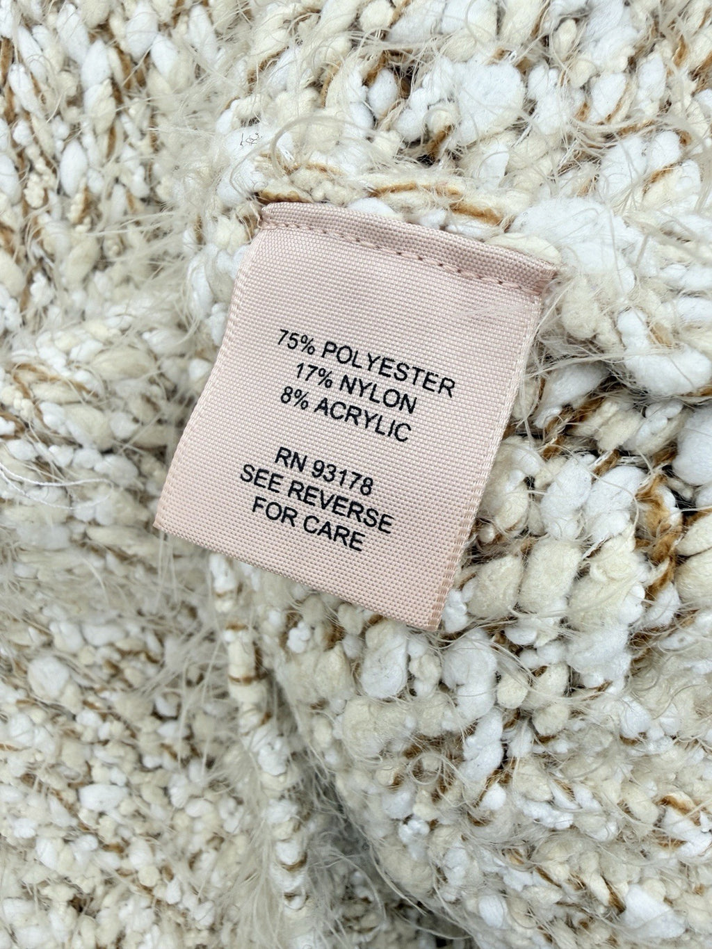 Philosophy Sweater XS Chunky Popcorn Knit Beige Long Sleeve Tops Womens