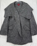Mieko Mintz Coat Small Gray Kantha Wool Womens Jacket Art To Wear Lagenlook