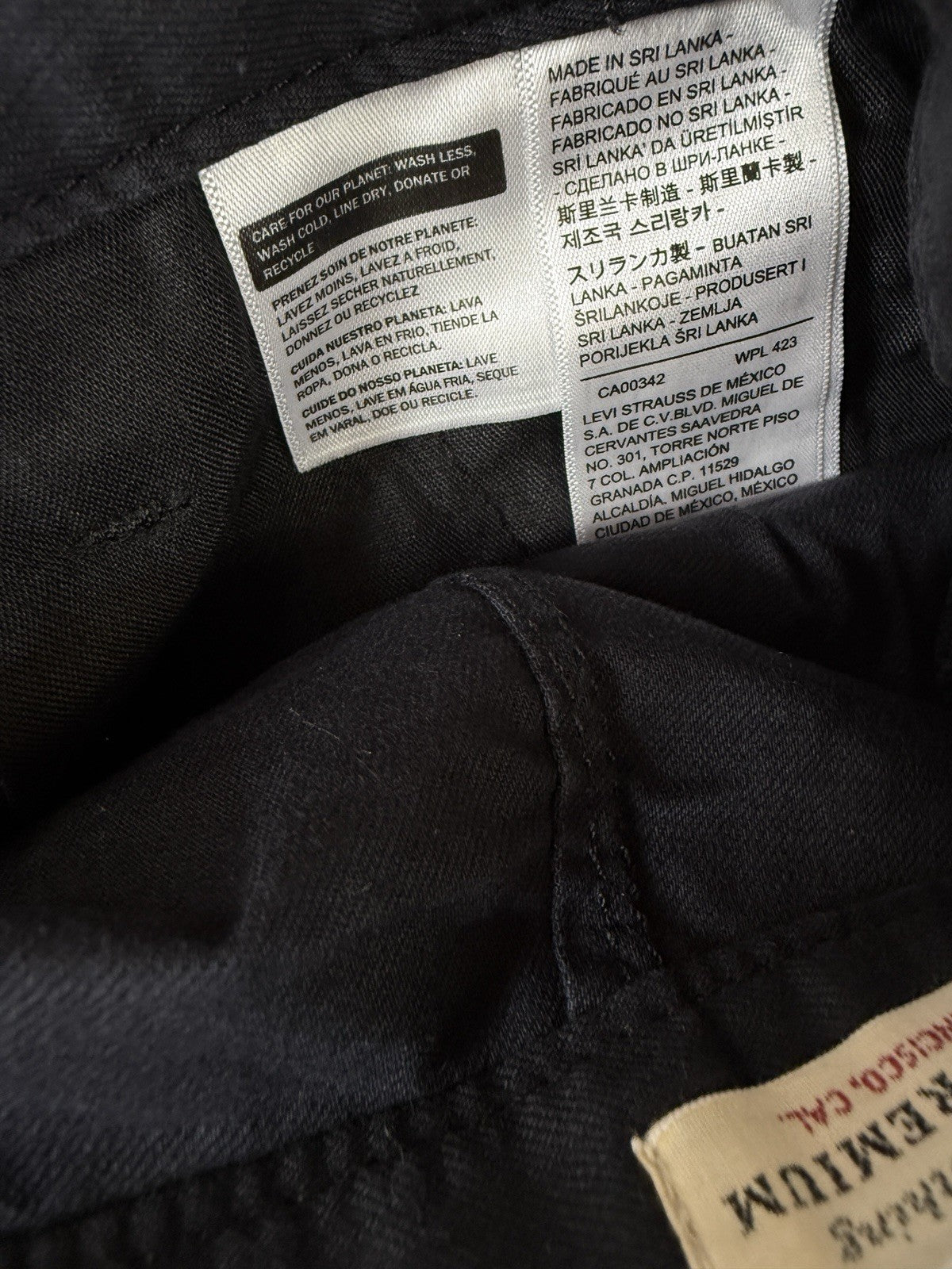 Levis 90s Straight Leg Pants 27 Womens Black 27x28 100% Cotton Mid Rise New NWT