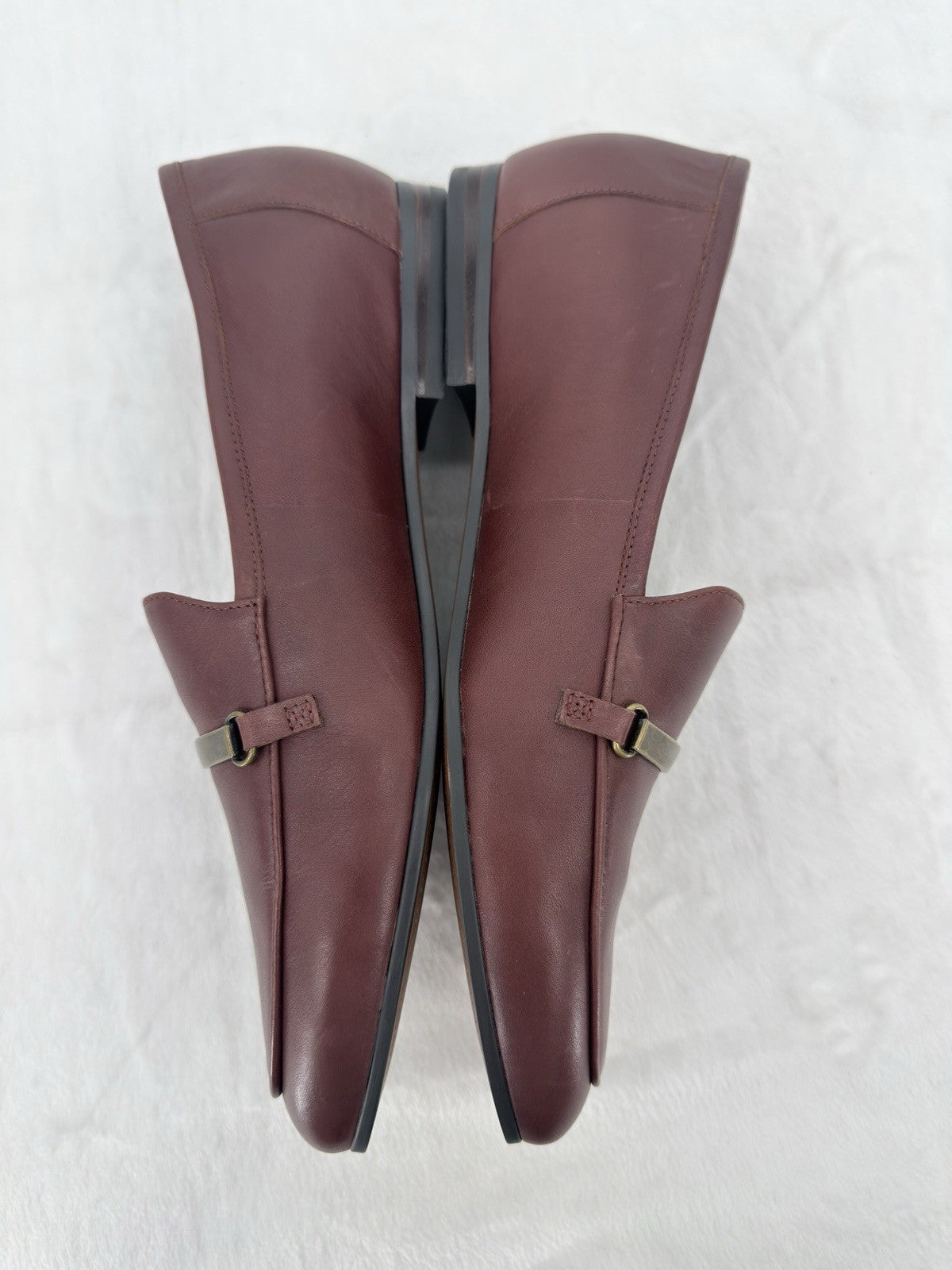 Vionic Evie Leather Loafer 9 Womens Brown Slip On Shoes