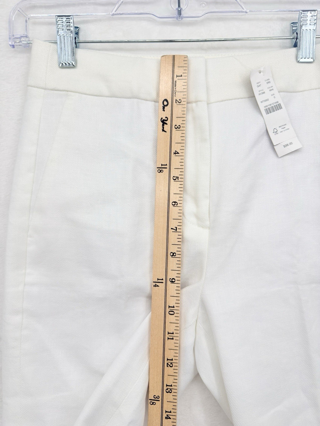 J Crew Hayden Kickout Crop Pants 0 Womens Stretch Linen White New NWT