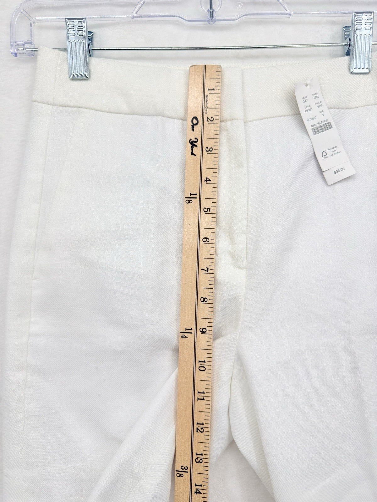 J Crew Hayden Kickout Crop Pants 0 Womens Stretch Linen White New NWT