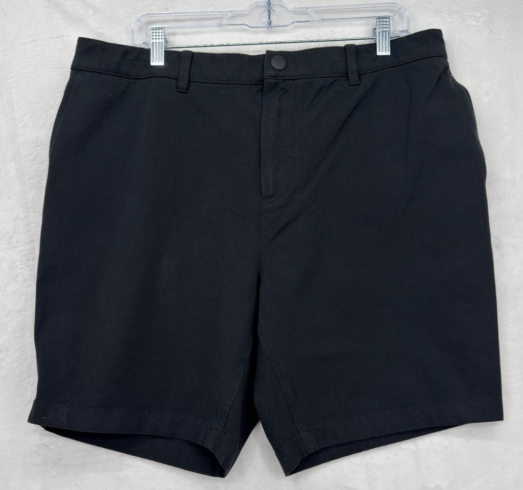 Mugsy Travelers Shorts XXL Mens Black 8” Cotton Stretch Back Elastic