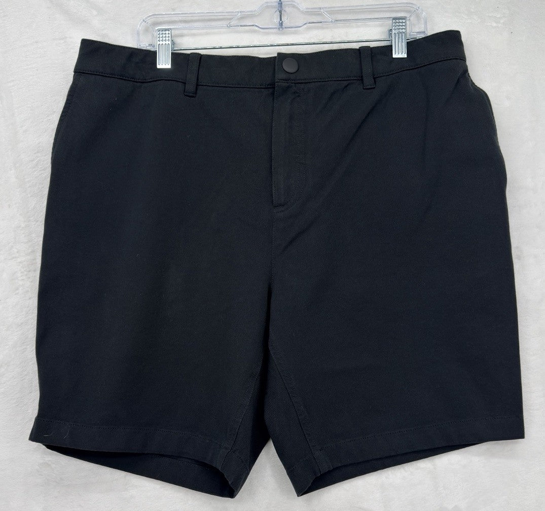 Mugsy Travelers Shorts XXL Mens Black 8” Cotton Stretch Back Elastic