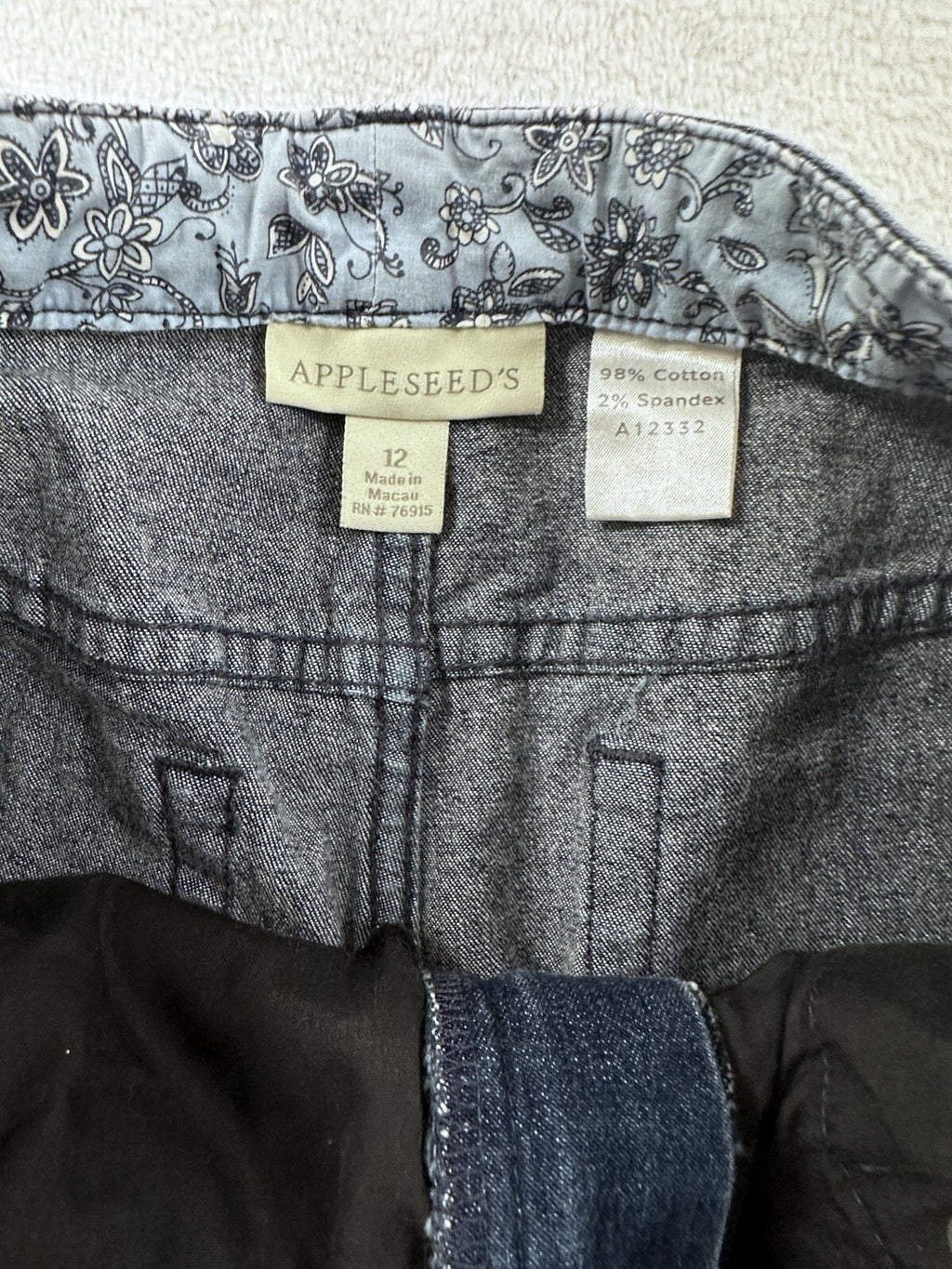 Appleseeds Jeans 12 Boot Cut Womens Dark Blue Denim Stretch