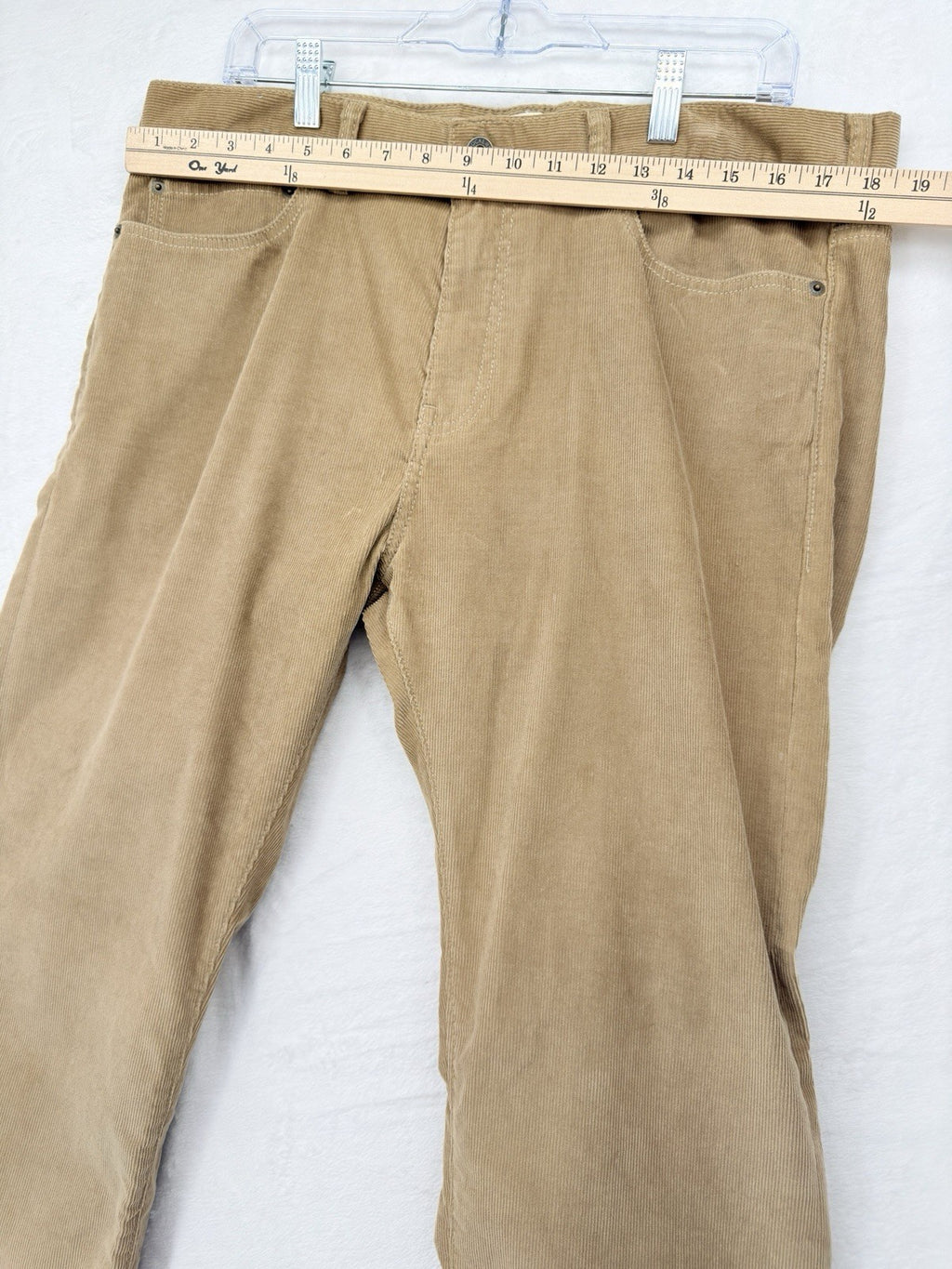 Dockers Pacific Collection Corduroy Pants 36x32 Straight Leg Fit Mens Beige New
