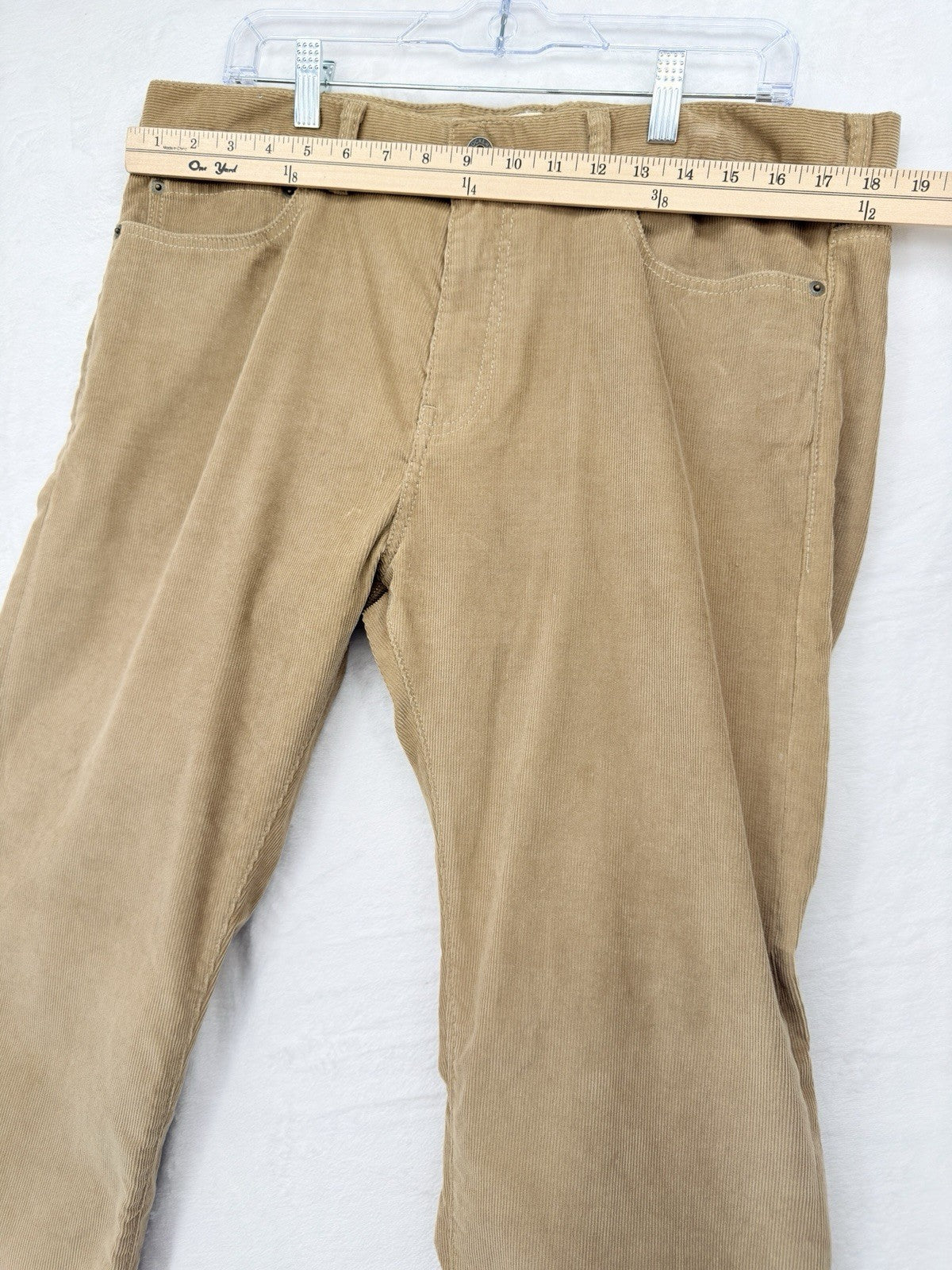 Dockers Pacific Collection Corduroy Pants 36x32 Straight Leg Fit Mens Beige New