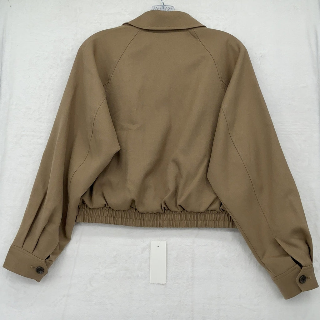 GU Harrington Jacket XS Womens Uniqlo Utility Beige Full Zip Cropped New NWT