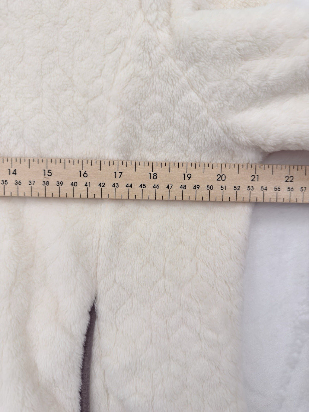 Eddie Bauer Women's Large Sherpa Fleece Pullover Ivory Cream Top Sweatshirt