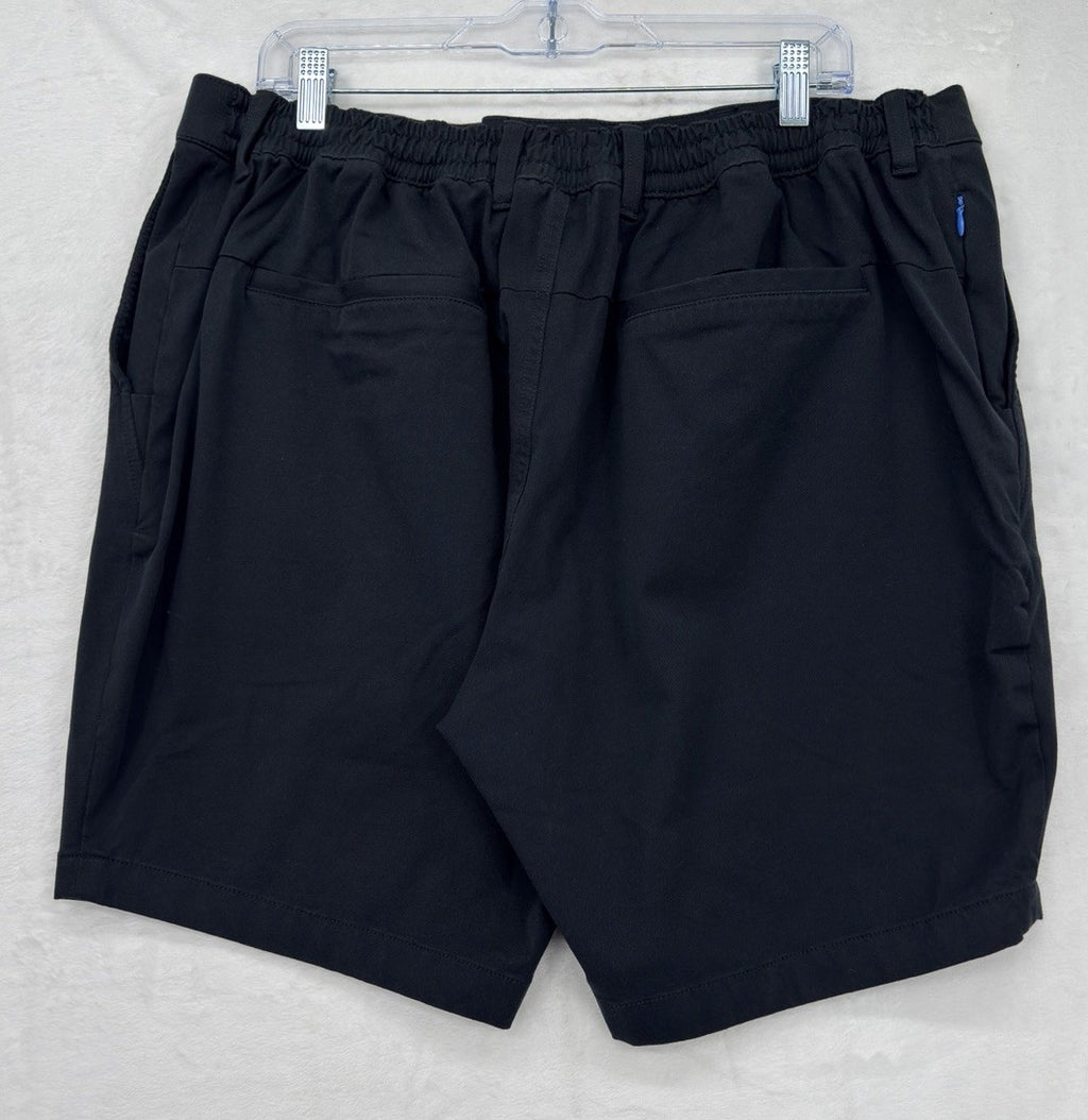 Mugsy Travelers Shorts XXL Mens Black 8” Cotton Stretch Back Elastic