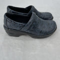 BOC Clogs Size 8 Womens Blue Floral Slip On Shoes B.O.C. 8M
