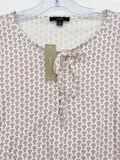 J Crew Top Women Small Broken In Jersey Knit Tie Ballon Sleeve Floral Print New