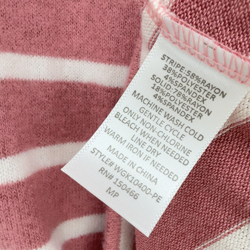 Stitch Fix Top Medium Petite Market & Spruce Pink Brushed Knit Womens New NWT