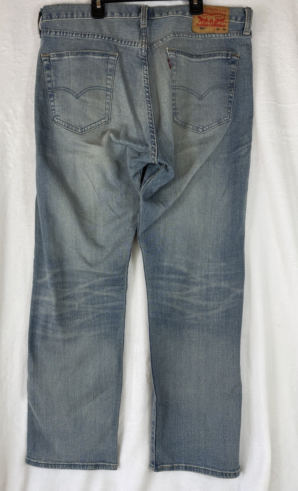 Levis 501 36x30 Mens Jeans Light Blue Levi’s Button Fly