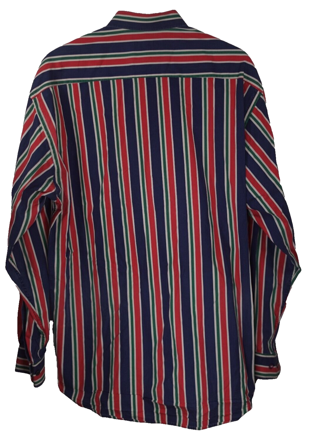 Vintage 90s Y2K Aeropostale Striped Blue Red Green Button Up Shirt Men's Large