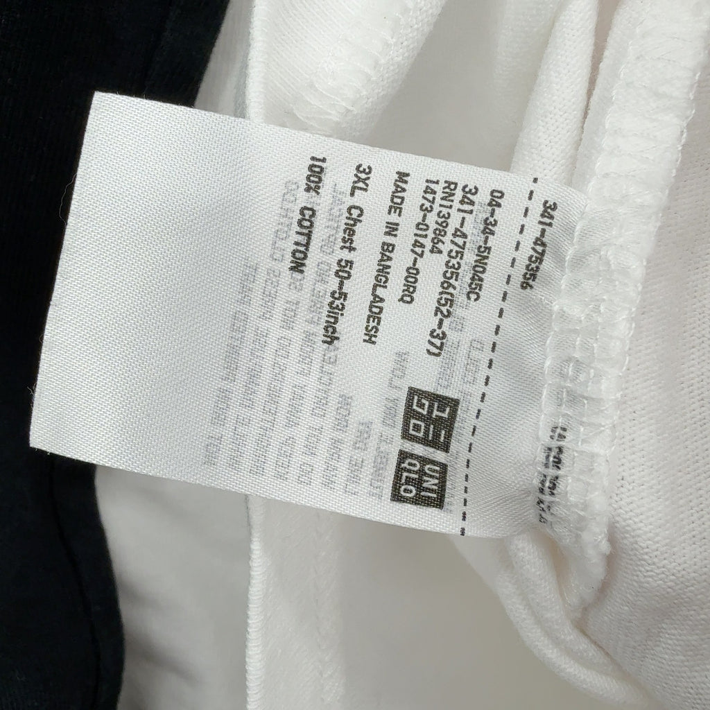 Uniqlo U Crew Neck T-Shirt 3XL Mens Lot Black White Short Sleeve New NWT