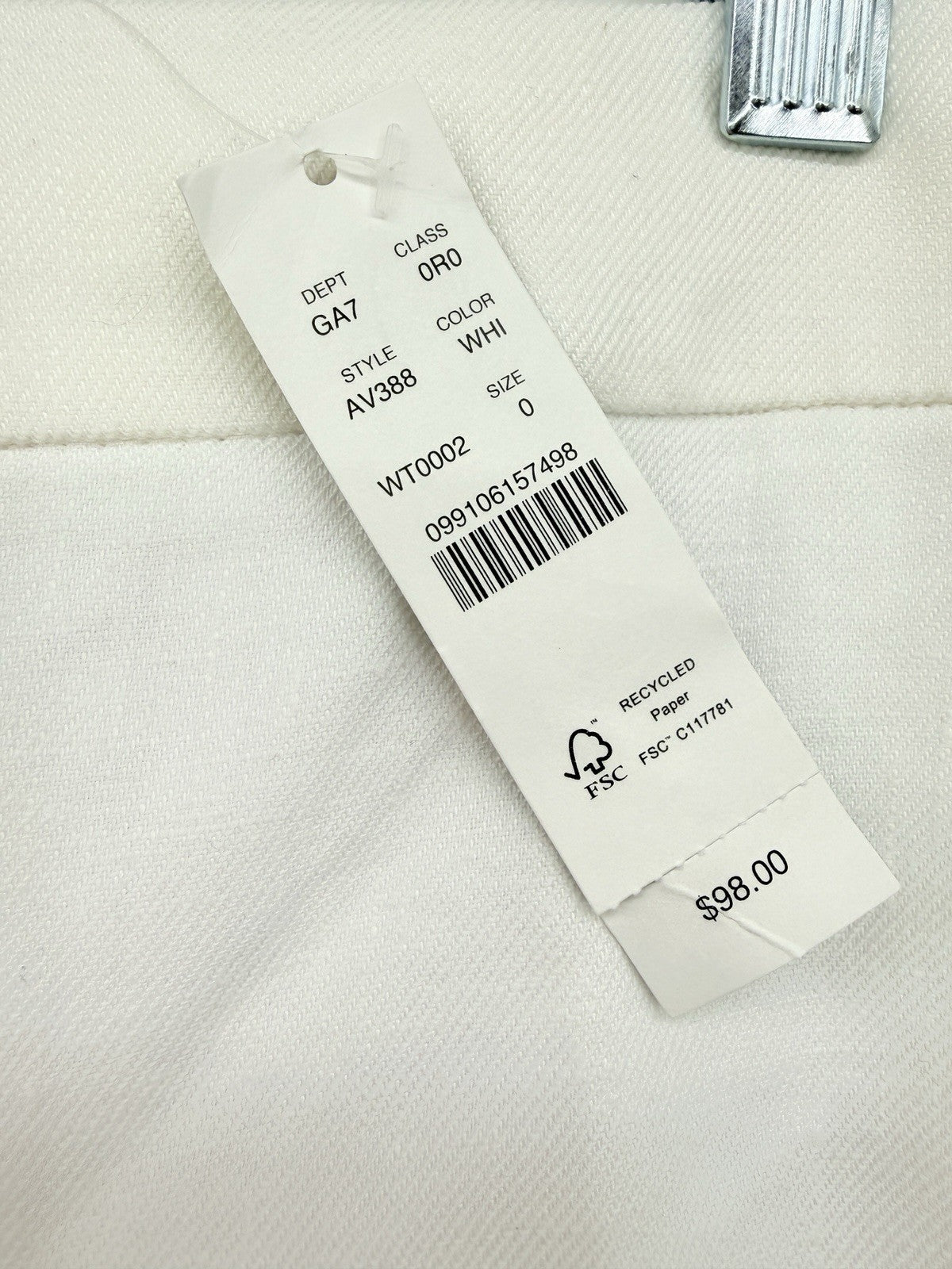 J Crew Hayden Kickout Crop Pants 0 Womens Stretch Linen White New NWT