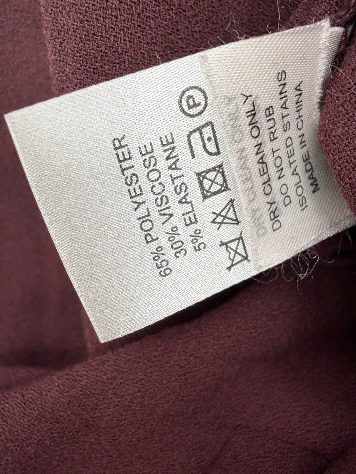 ASOS Mini Dress 4 Burgundy Long Sleeve Shift Drop Waist Womens