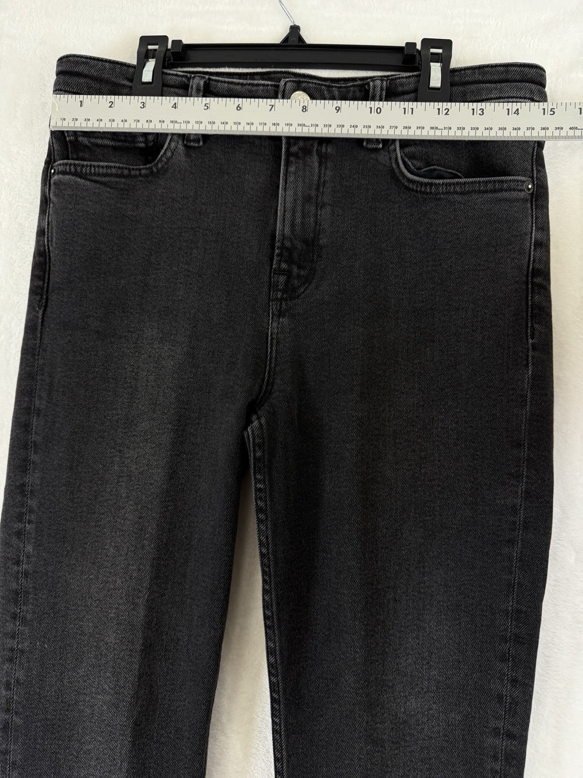 All Saints Jeans 31 Black Roxanne Raw Hem High Rise Skinny AllSaints Women Denim
