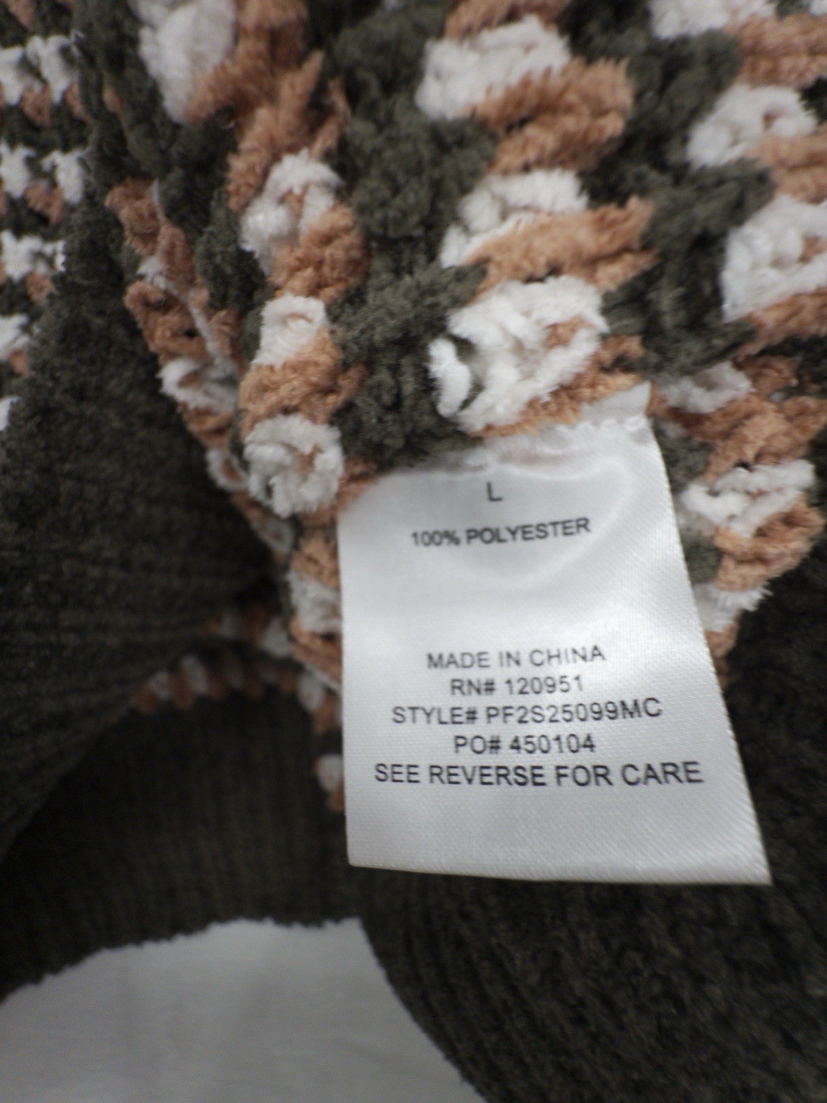 Hippie Rose Sweater Large Crop Long Sleeve V Neck Brown Crochet Pullover Womens