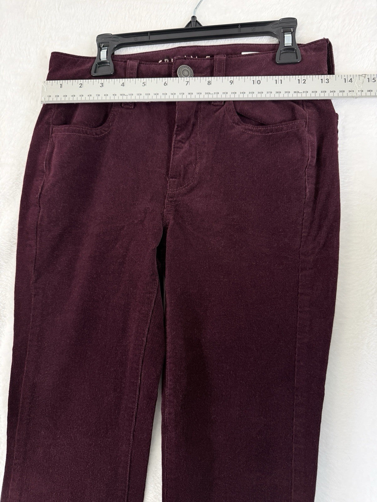 American Eagle Corduroy Pants 00 High Rise Jegging Burgundy Red Womens