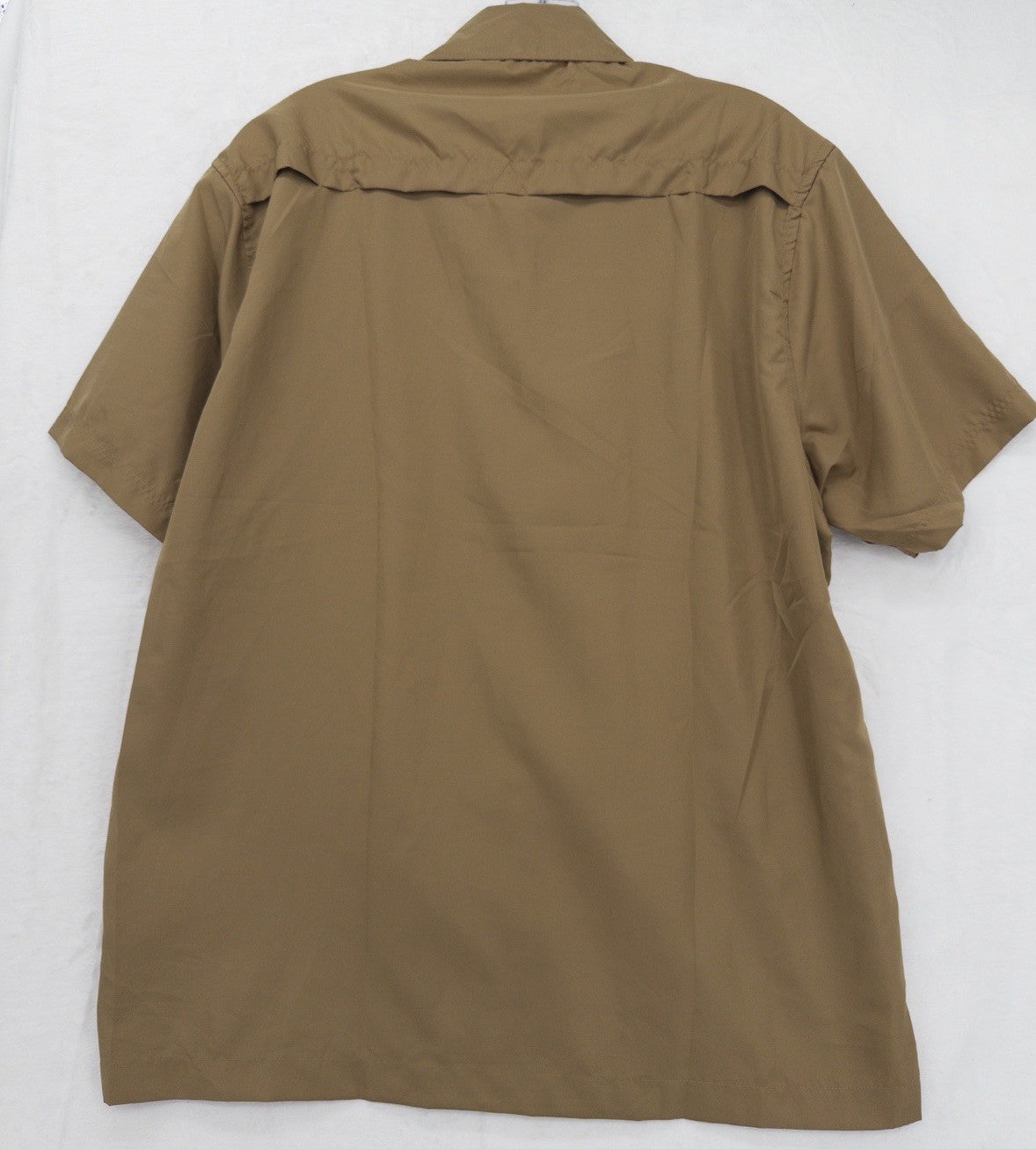 X Caster Shirt Small Brown Short Sleeve Button Up Mens XCaster Fishing UPF