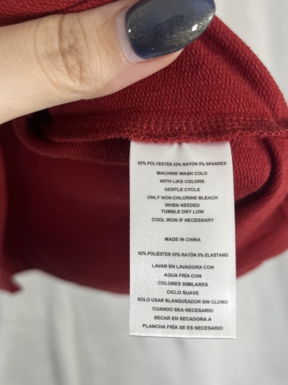 Ben Sherman Polo Shirt Medium Mens Red Short Sleeve Micro Terry NWT