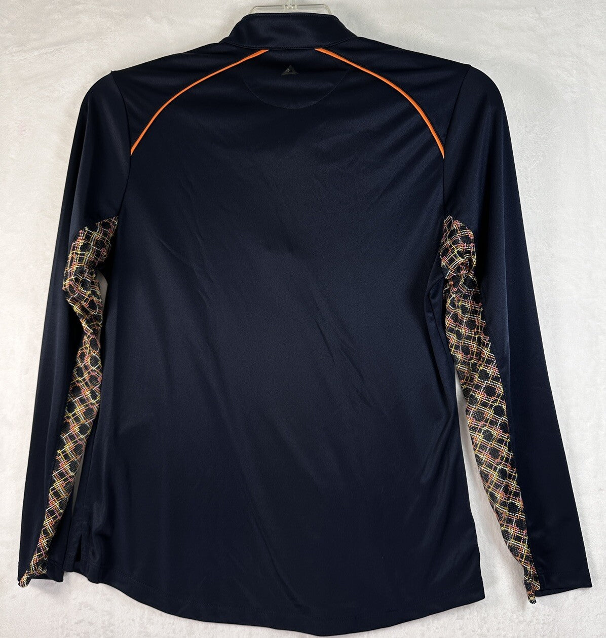 Bermuda Sands Womens Golf 1/4 Zip Medium Colorblock Navy Blue Top