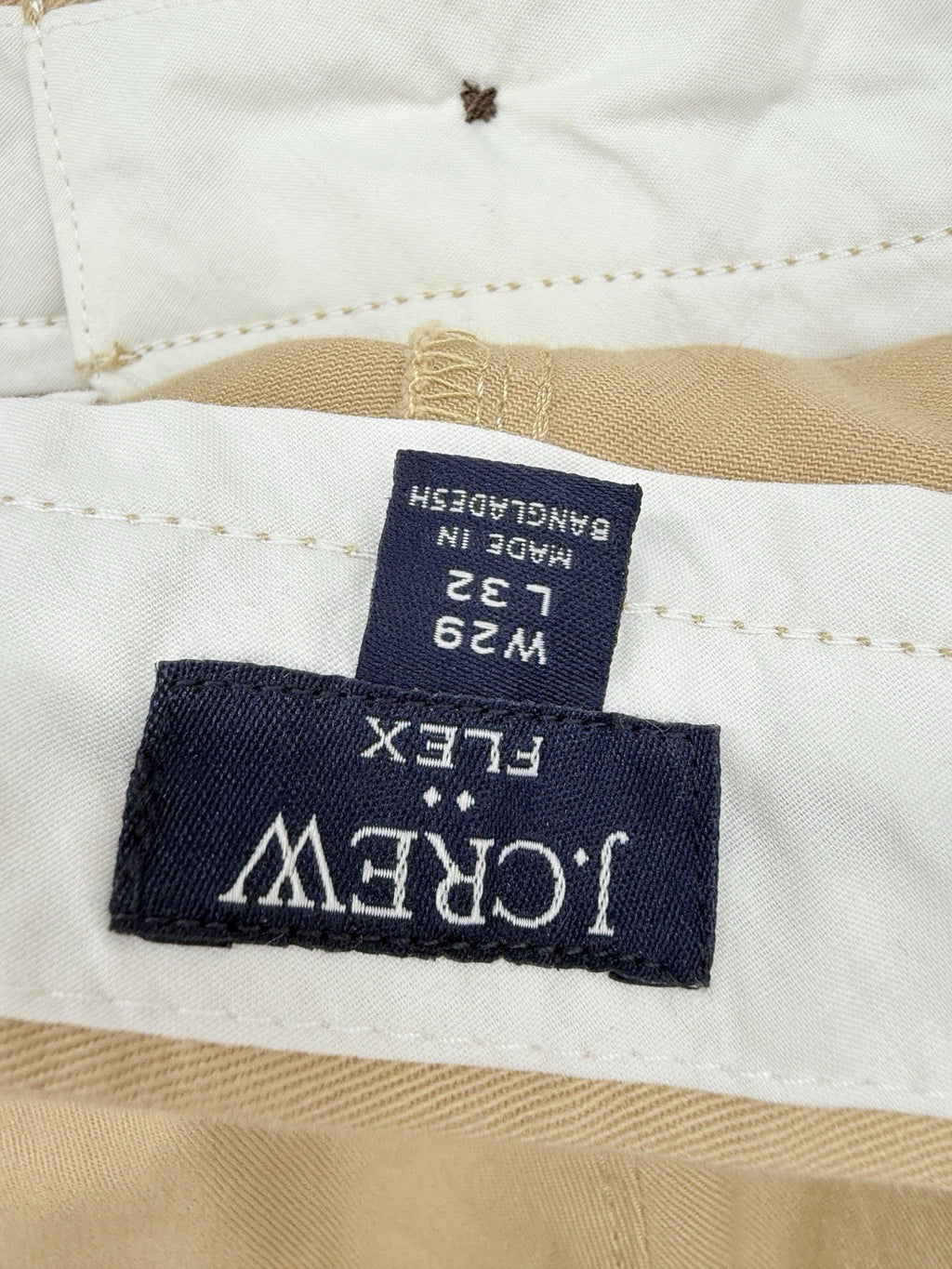 J Crew Flex Slim Chino Pants 29x32 Tan Beige Mens Cotton Stretch