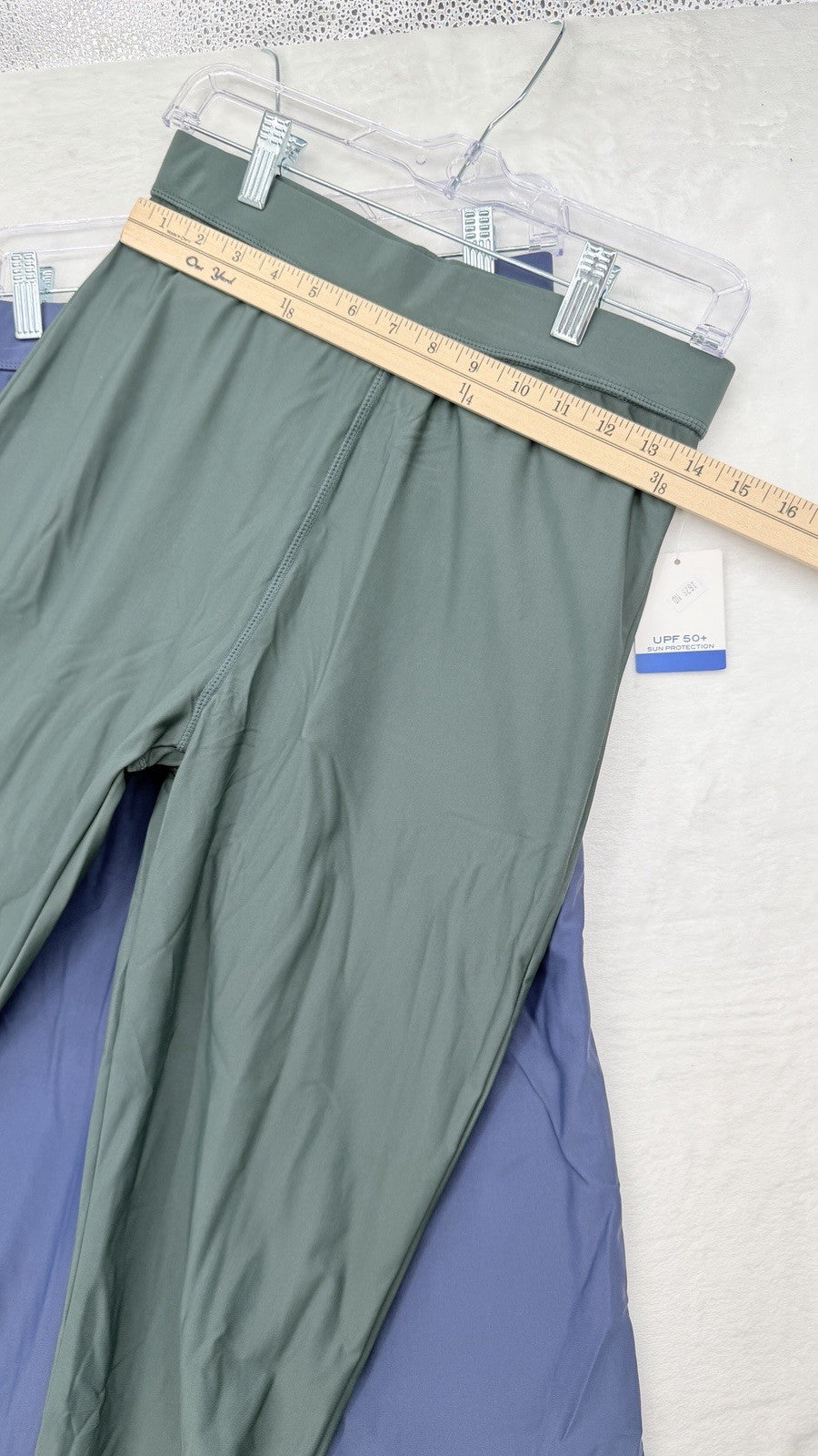 Womens Sun Protection Pants Small Pull On Flare Blue Green Lot UPF 50+ New NWT