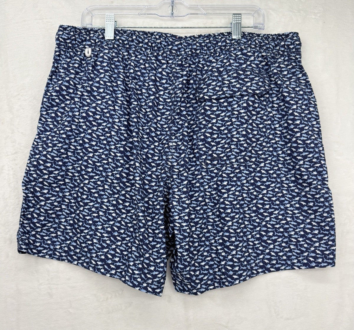Blue Wave Swim Trunks XXL Mens Sharks Blue Swimsuit Mesh Lined 6.5” New NWT