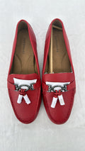 Aerosoles Deanna Loafers 11W Womens Red Drivers Tassle Shoes 11 Wide Slip On