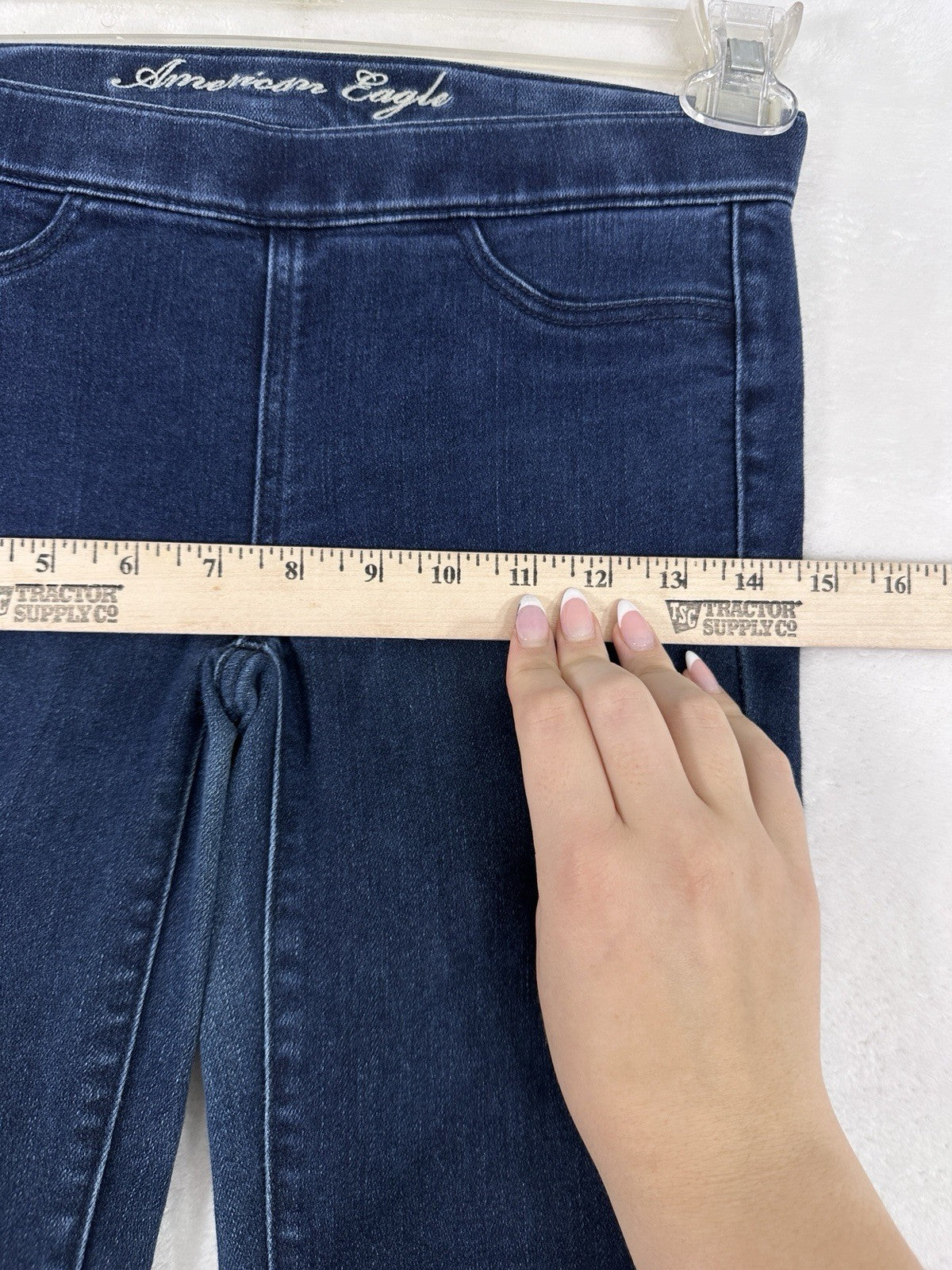 American Eagle Jeans 2 Jegging Pull On Stretch Denim Blue Womens