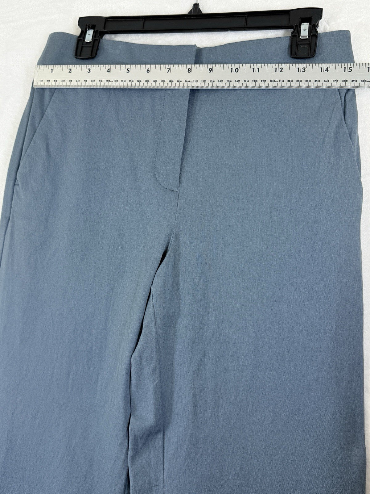 Ann Taylor LOFT Wide Leg Crop Pants 6 Womens Blue High Rise