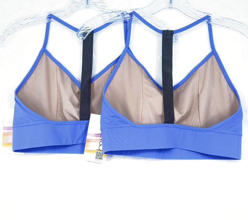BalTogs Bra Top Medium Womens Dance Dancewear Blue Bal Togs Sports Lot 2 New NWT