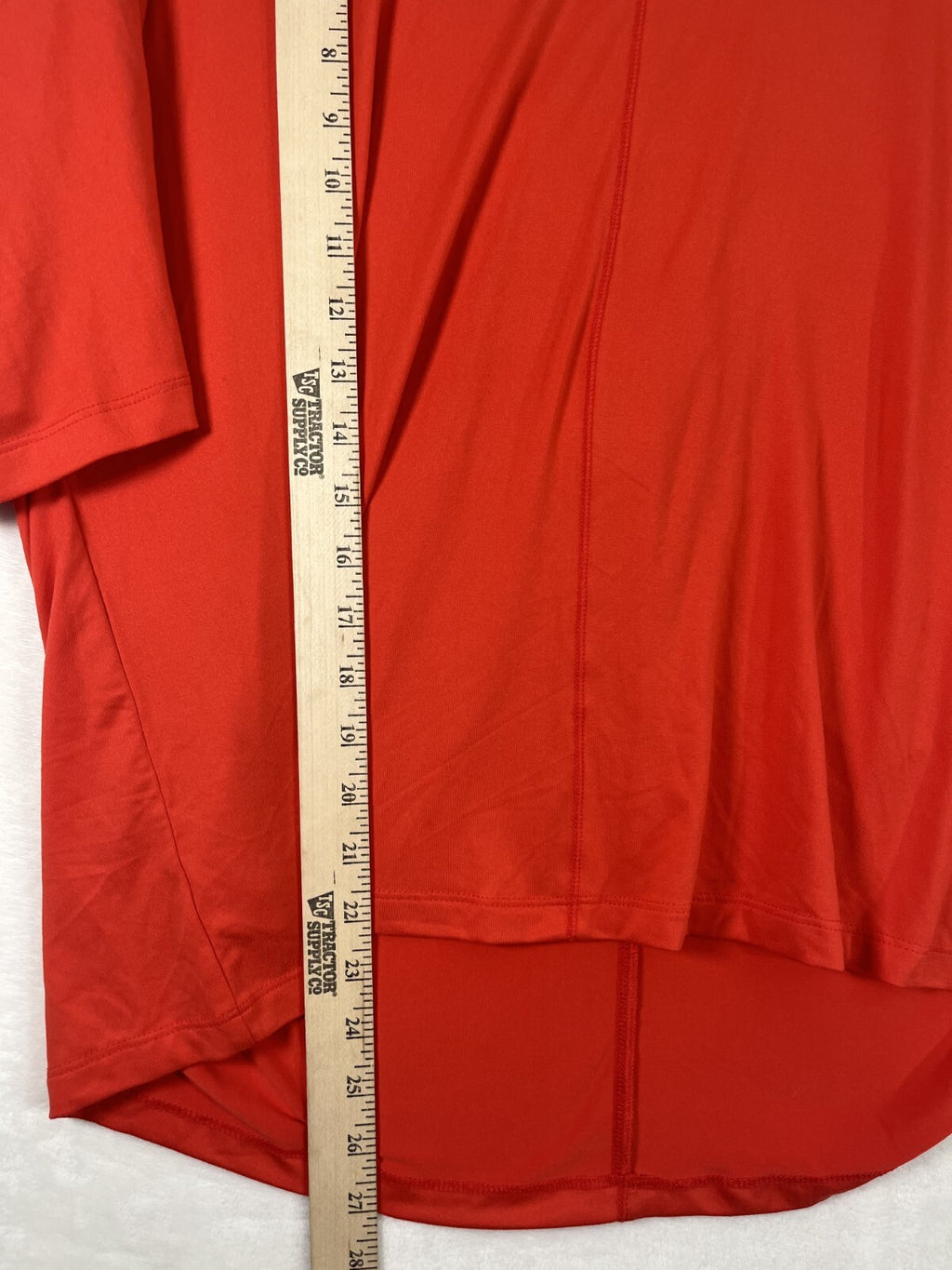 LIVI Active 18/20 Top 1X Short Sleeve Hoodie Red Lane Bryant Plus Size