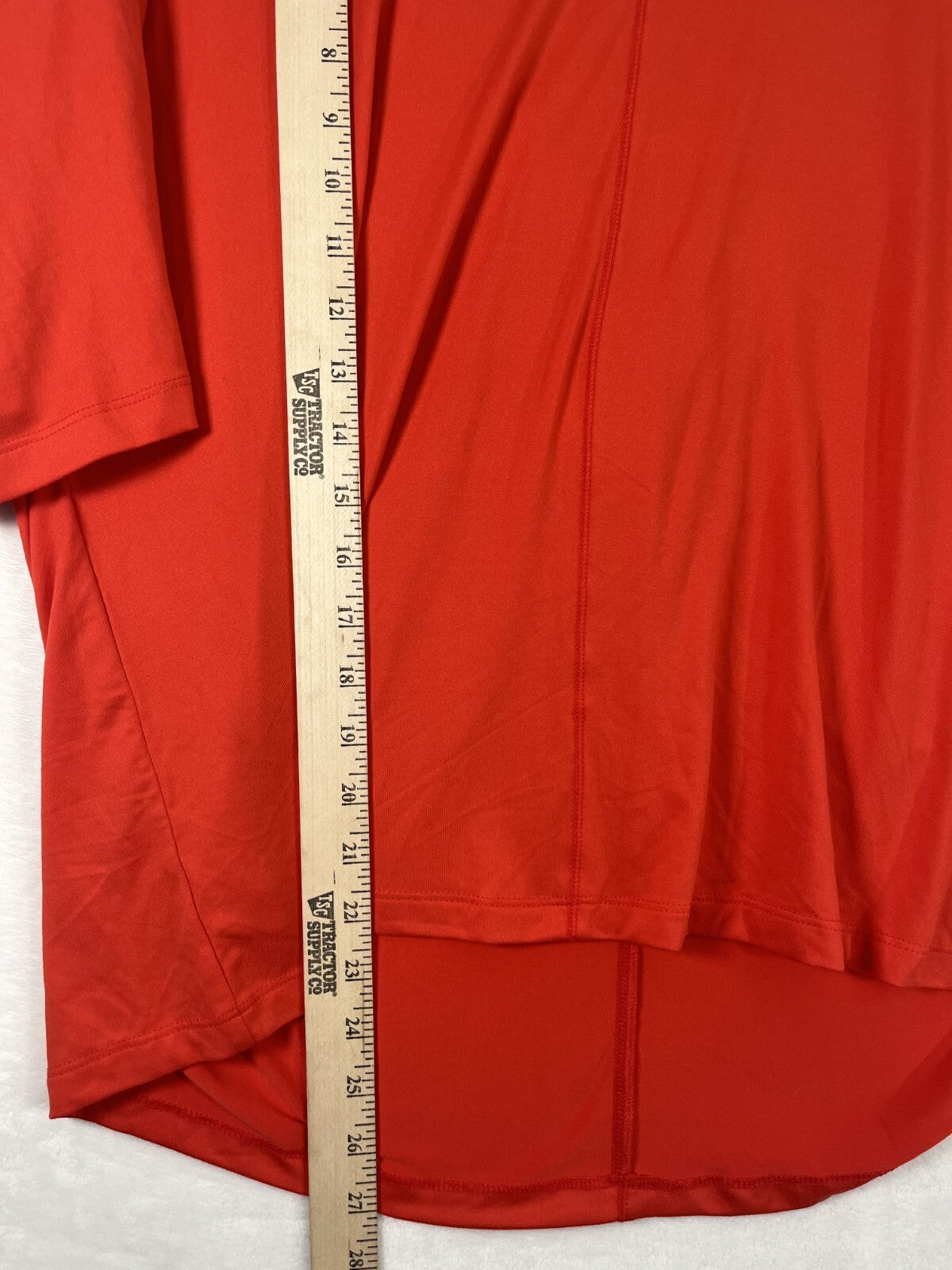 LIVI Active 18/20 Top 1X Short Sleeve Hoodie Red Lane Bryant Plus Size