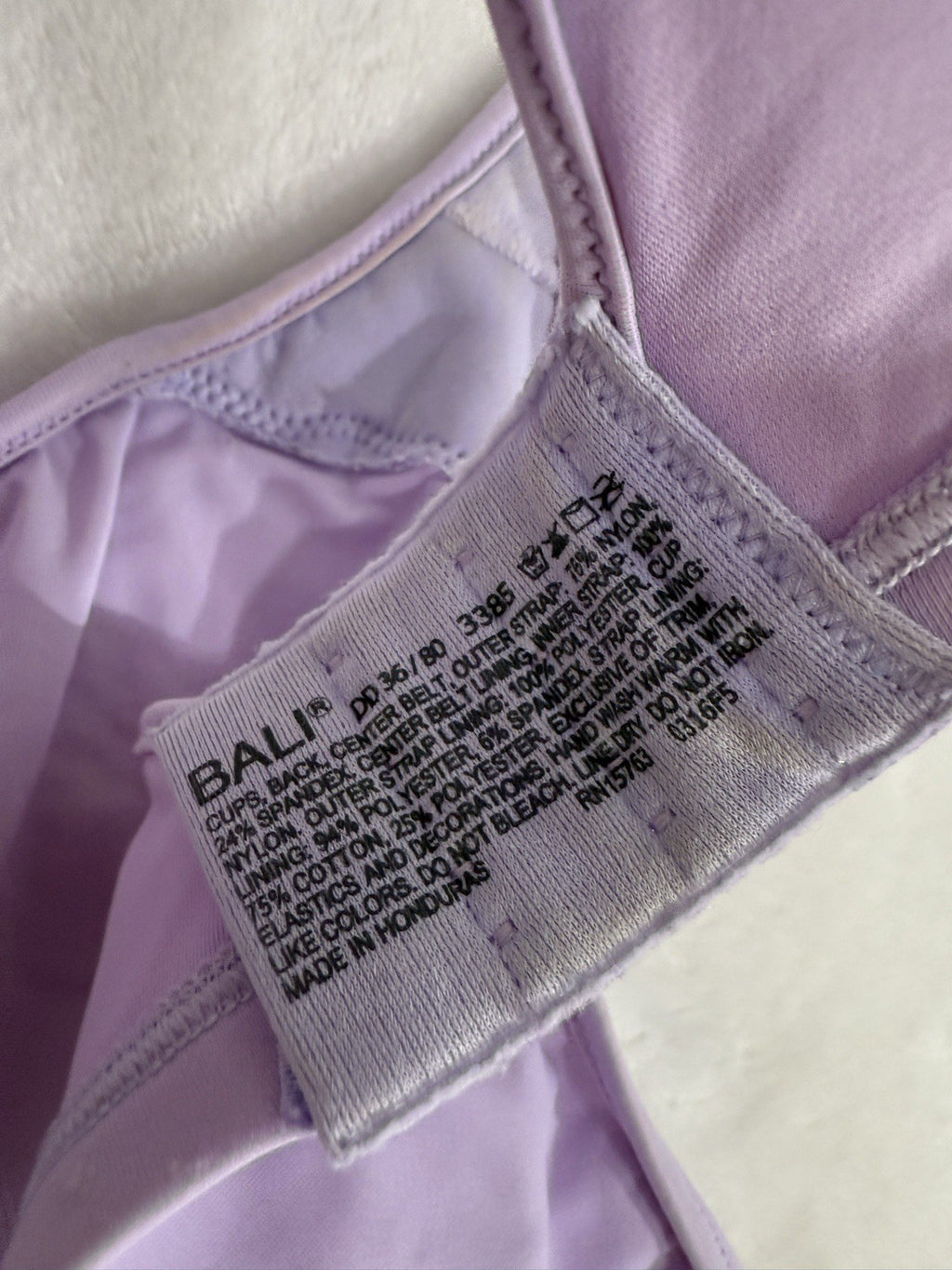 Bali Bra 36DD 3385 Purple Passion For Comfort Seamless Underwire Womens